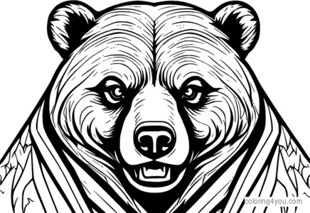 Angry animal coloring pages for kids with furrowed brows