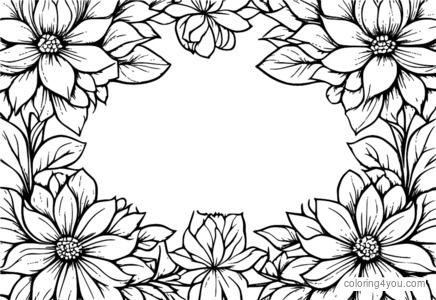 Bordure florale classique pour emballage cadeau