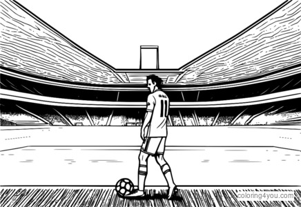 Coloriage - Gareth Bale, joueur de football