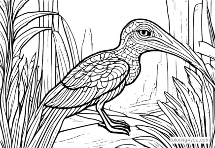 Mazu, spalvu Ornithomimids krāsojamā lapa