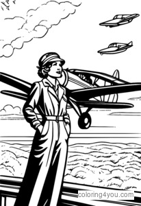 Amelia Earhart ag eitilt eitleáin sna 1920idí