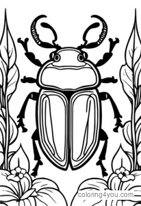 Coloriages Friend Beetle se faire des amis