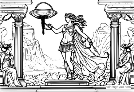 Athena guiding Perseus