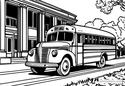 Autobus scolaire des années 1940