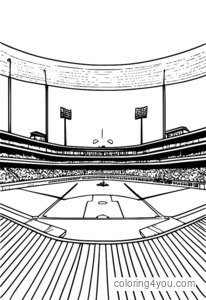 Desenhos de Bullpens de Beisebol para colorir