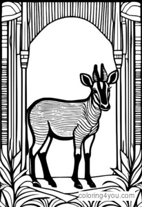 Okapi-Malseite, Symbol für Fantasie und Kreativität in der Folklore der amerikanischen Ureinwohner