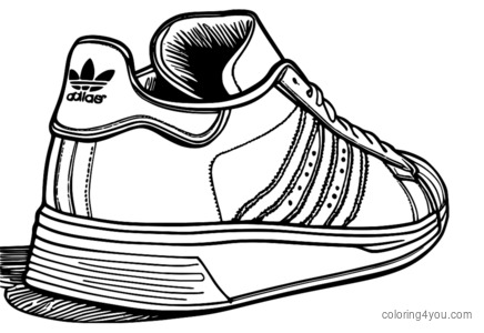 Klassiske Adidas sneakers med skal-tå doodle