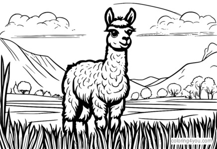 Alpacas comendo grama em um campo