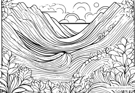 Swirling patterns abstract designs coloring pages