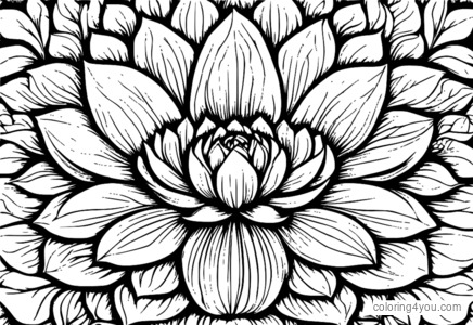 Design estético floral em espiral para colorir