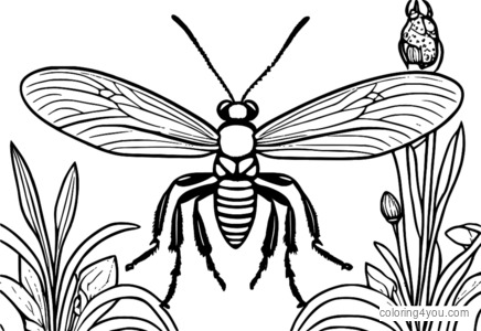 A magnified view of a termite's body parts