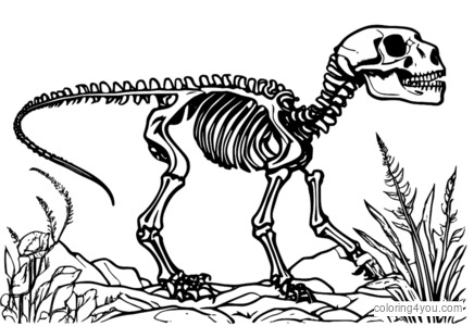 Skeleti Scaphognathus në muze