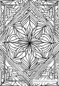 Ilustrasi matematika kanthi pola geometris