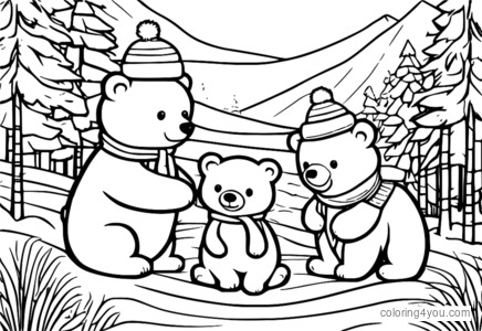 Bears Frosty muter ing salju