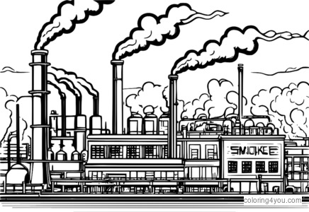 Dūmu atraugas rūpnīca ar saukli “Clean Air Now”.