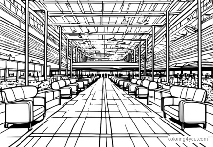 Design aeroportuale sostenibile con layout aeroportuale moderno.