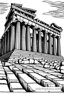 Detailed image of the Parthenon in ancient Greece