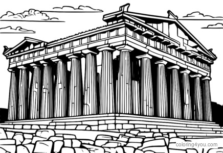 Ang Parthenon sa Athens sa paglubog ng araw