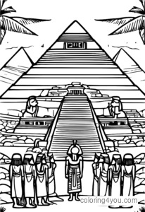 Ancient Egyptian superstition coloring page