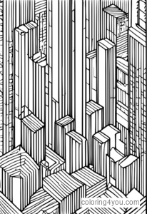 Geometrisch vormpatroon met abstracte vormen en levendige kleuren, die beweging overbrengen