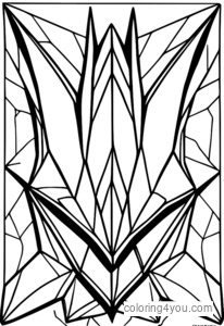 Isang nakakatuwang Japanese origami cricket bat coloring page