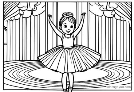 Girl dancing in a tutu