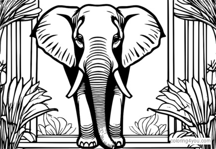 Illustration du sanctuaire des éléphants