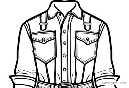 Simple western belt with a silver buckle and an overalls design