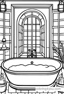 Serene bath scene with spa rituals and gently flickering candlelight