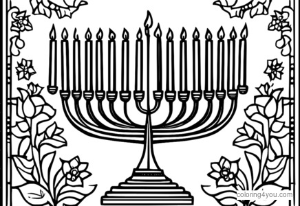 Color your favorite blue Hanukkah menorah and learn about the history of the Festival of Lights with our fun and interactive coloring pages.