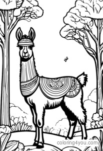 Llama di bawah pokok