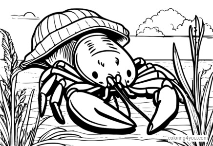 Coloriage - Personnage réaliste de homard pour Colorier