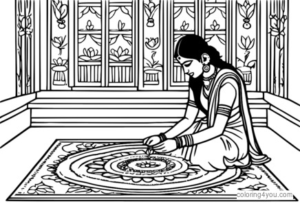 Tradicionalna praznovanja Rangoli Diwali