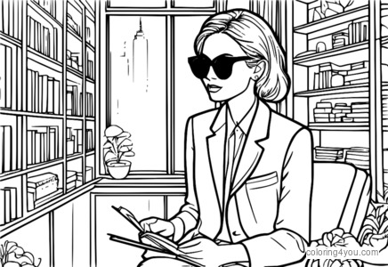 Trendy Eyewear and Sunglasses Coloring Pages for Kids and Adults