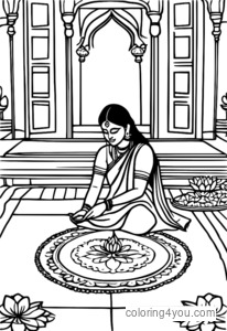 Tradicionalna praznovanja Rangoli Diwali