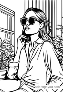 Trendy Eyewear and Sunglasses Coloring Pages for Kids and Adults