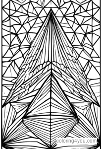 Tessellation av färgade trianglar med olika texturer