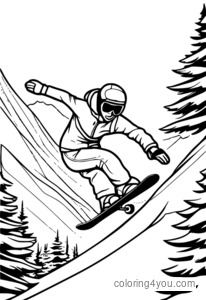 Snowboarders performing tricks and stunts on a snow-covered slope.