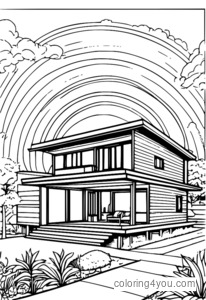 Nul-energiewoning met groendak en zonnepanelen