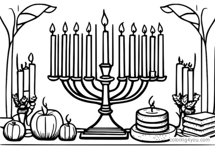 colora la tua menorah di Hanukkah preferita e scopri la storia dei Maccabei con le nostre pagine da colorare divertenti e interattive.