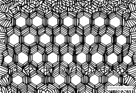 Hexagon tesseller med rymdtema