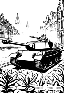 Coloriage - Invasion de Gand pendant la Seconde Guerre mondiale