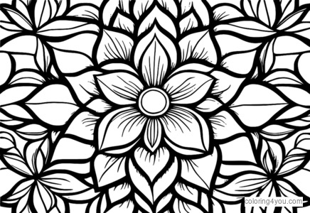 Geometric Petal Pattern para sa mga bulaklak