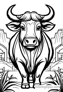 Chinese Zodiac Ox coloring page