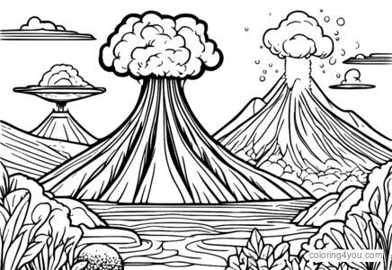 Jedlá soda chemie sopka ilustrace