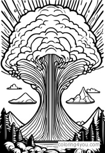 Ilustrație de chimie a vulcanului de bicarbonat de sodiu