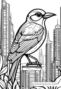 Bird-friendly city illustration