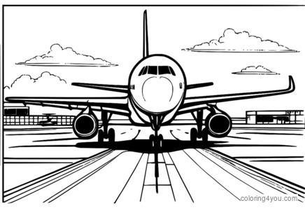 Kommercielt passagerfly taxerer til lufthavnens gate