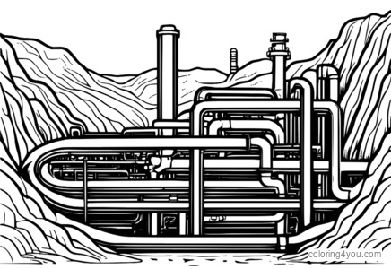 Geotermilise energiasüsteemi detailne joonis