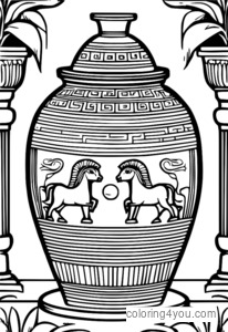 Oud-Griekse hydria, met mythologische taferelen